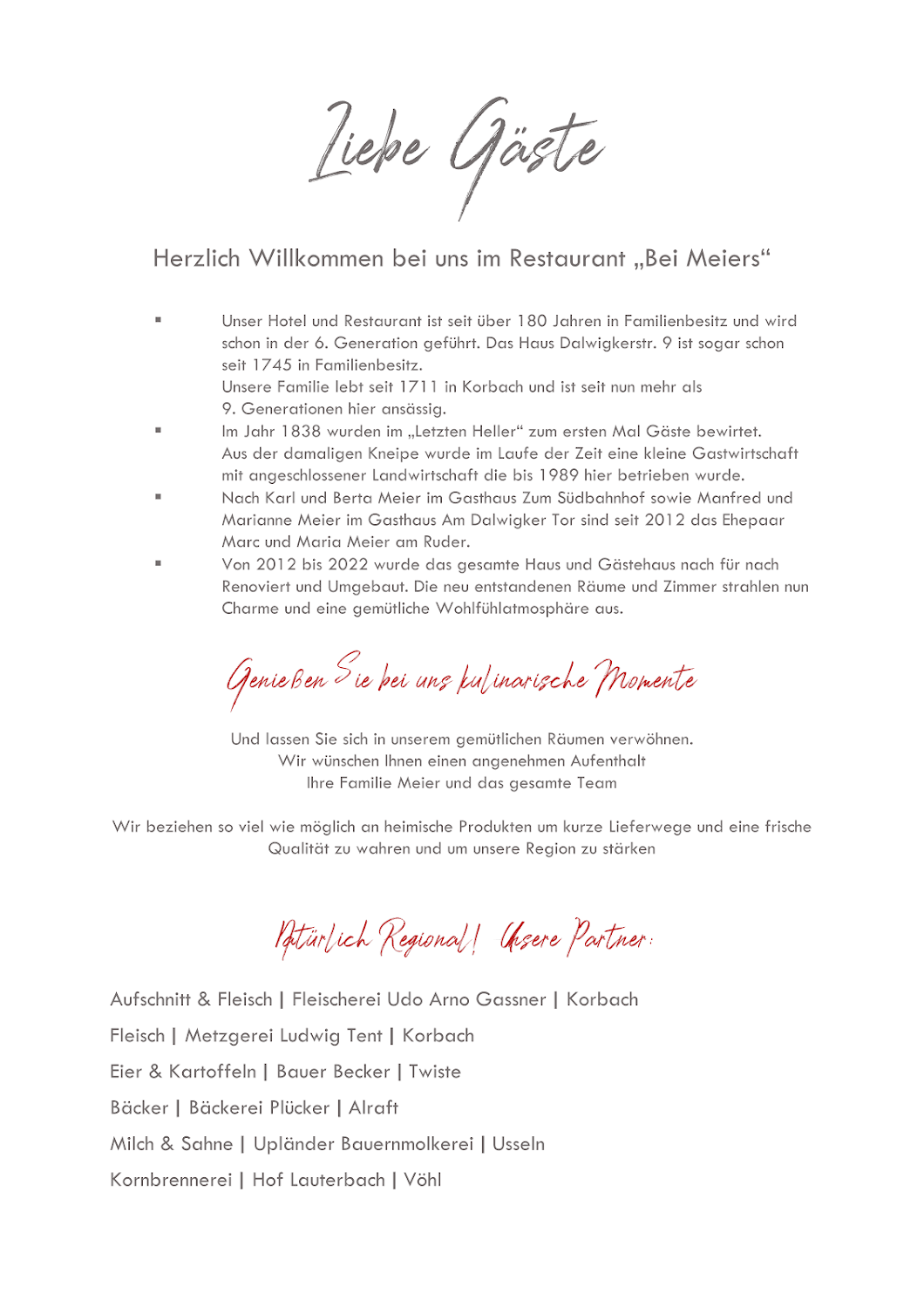 Cover Image for Hotel - Restaurant Am Dalwigker Tor "Bei Meier's"