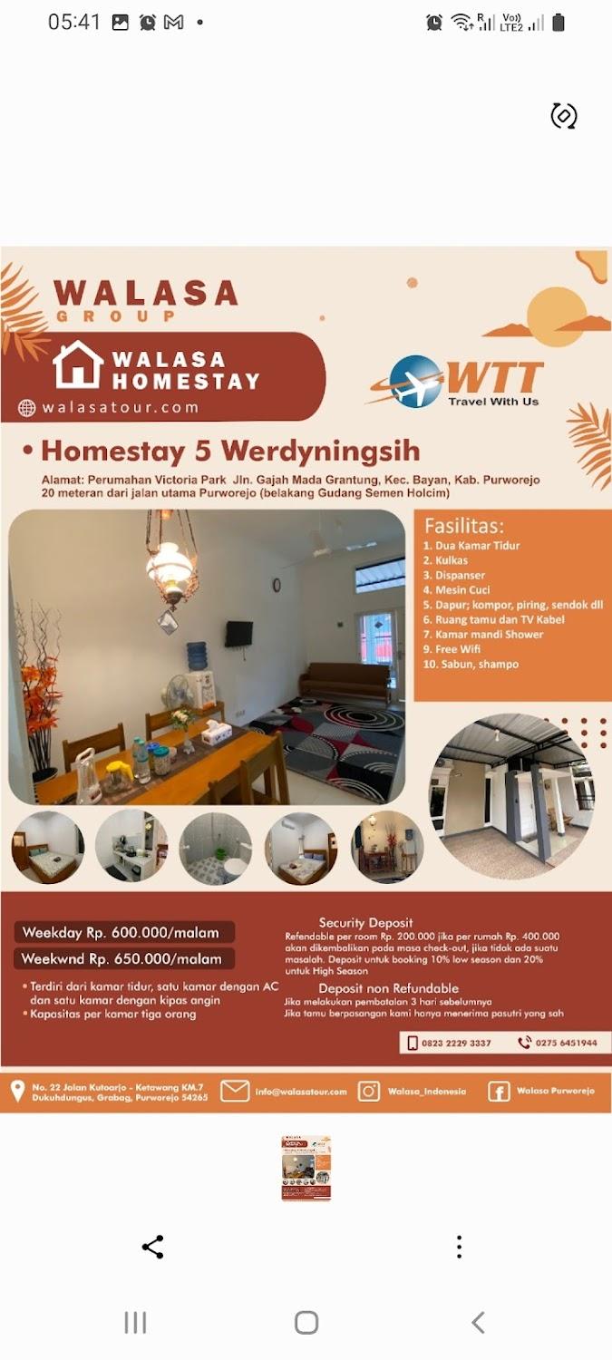 Cover Image for WALASA HOMESTAY 5 (WERDYNINGSIH)