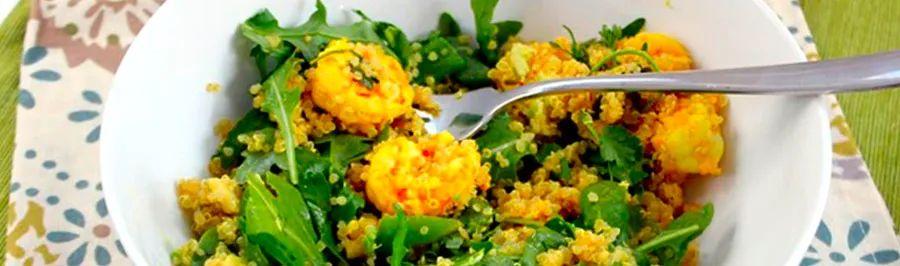 Cover Image for Quinoa Salad with Caribbean Shrimp