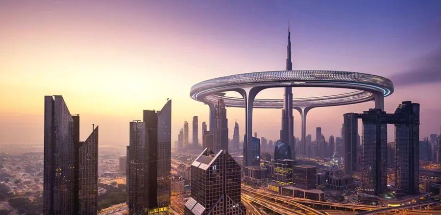Cover Image for Proposed 1.9-Mile Elevated Ring Surrounding the World’s Tallest Skyscraper Aims for Sustainability