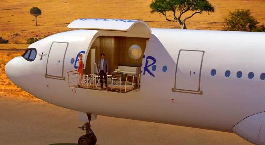 Cover Image for Private jet design featuring a sundeck and dancefloor revealed at Dubai Airshow