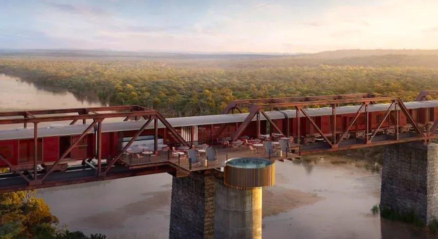 Cover Image for South African luxury hotel offers a one-of-a-kind experience where guests can stay on a train permanently parked on a bridge