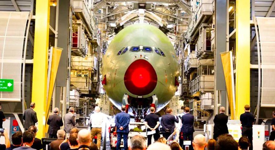 Cover Image for The final Airbus A380 superjumbo has been assembled in France, marking the end of an era for the iconic aircraft.