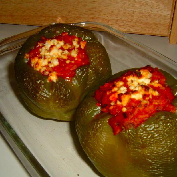 Cover Image for Greek Stuffed Peppers with Lamb and Feta
