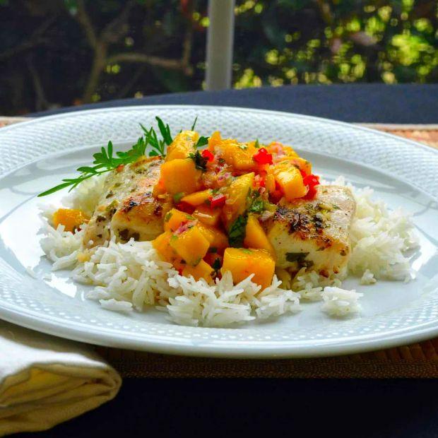 Cover Image for Grilled Tilapia with Mango Salsa