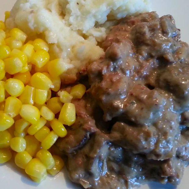 Cover Image for Savory Onion Elk Roast Stroganoff