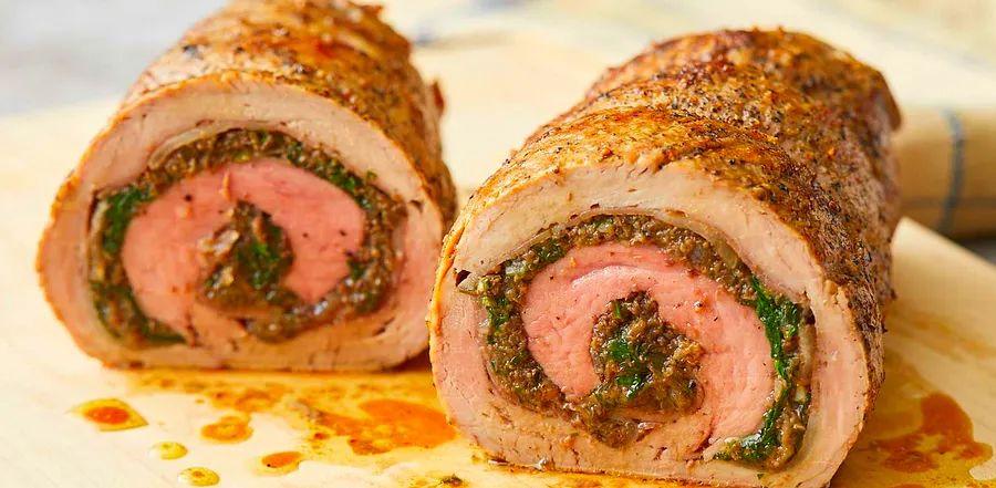 Cover Image for Stuffed Pork Tenderloin Delight