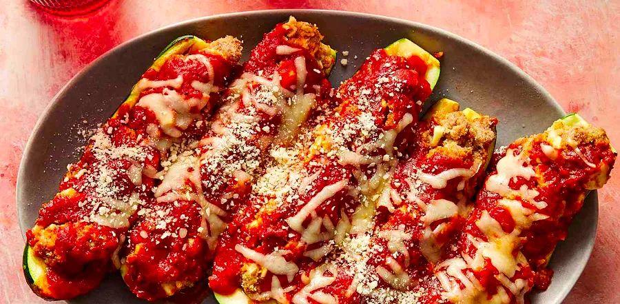 Cover Image for Stuffed Zucchini Delight