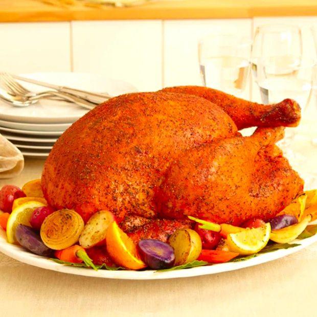 Cover Image for McCormick's Savory Seasoning for Roast Turkey offers a flavorful blend of herbs and spices, perfect for roasting your turkey to perfection.