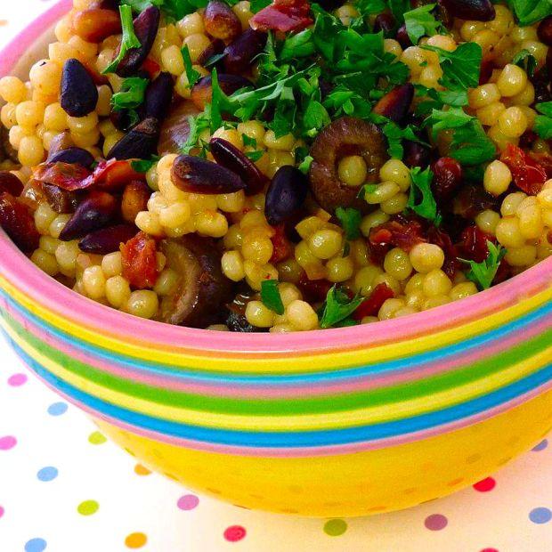 Cover Image for Mediterranean Couscous with Olives and Sun-Dried Tomatoes