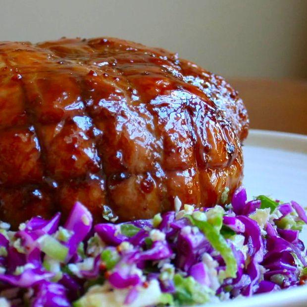 Cover Image for Maple and Mustard Glazed Roast Pork