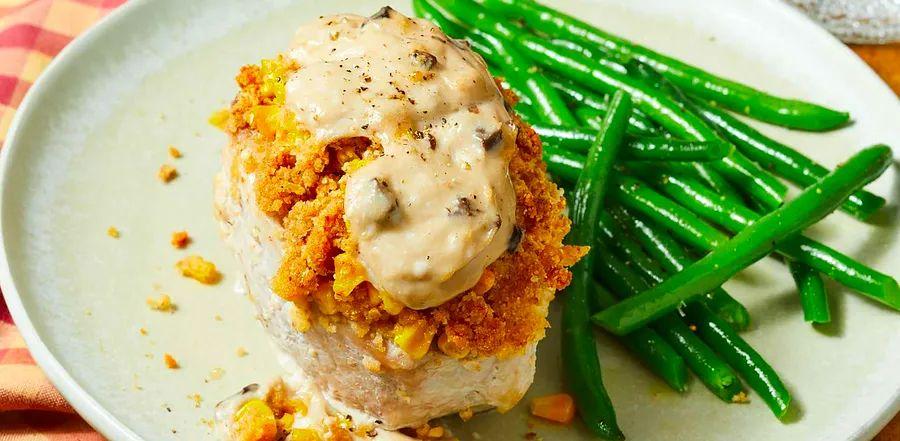 Cover Image for Oven-Baked Stuffed Pork Chops