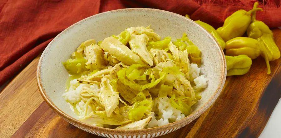 Cover Image for Mississippi Chicken: A savory and tangy chicken dish that's sure to impress, featuring tender chicken breasts cooked with bold flavors.