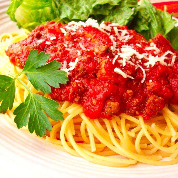 Cover Image for Savory Slow Cooker Meat-Lover's Spaghetti Sauce