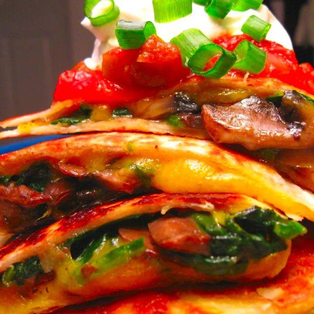 Cover Image for Spinach and Mushroom Quesadillas