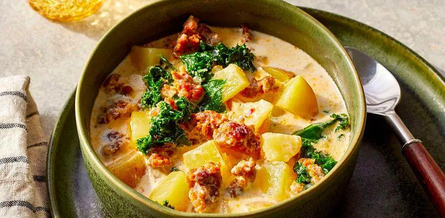 Cover Image for Hearty Sausage, Potato, and Kale Soup