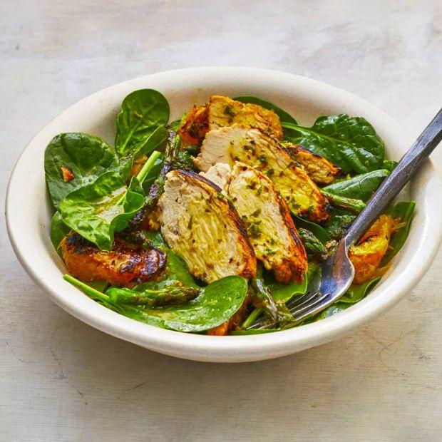 Cover Image for Grilled Mojo Chicken Salad with Asparagus and Oranges