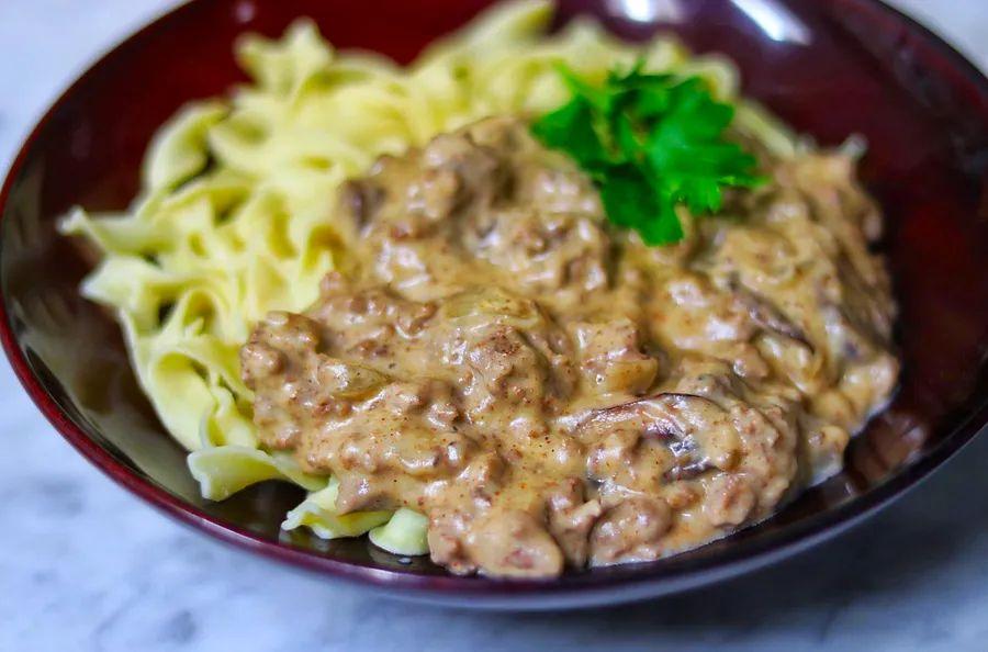 Cover Image for Ground Beef Beef Stroganoff
