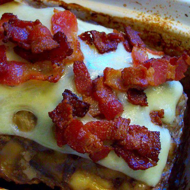Cover Image for Bacon, Mushroom, and Swiss Cheese Meatloaf