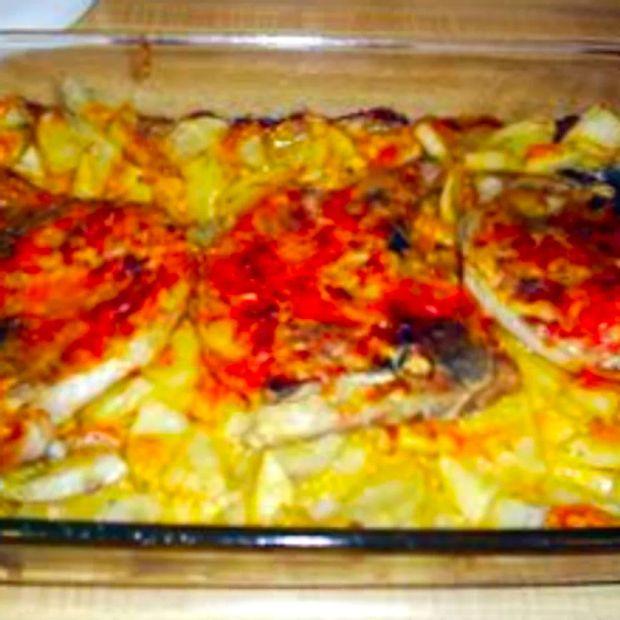 Cover Image for Pork Chops Over Creamy Scalloped Potatoes