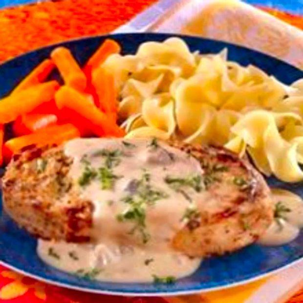 Cover Image for Pork Chops in Creamy Mustard Sauce