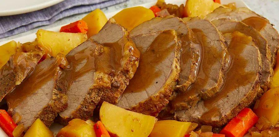 Cover Image for Slow Cooker Eye of Round Roast with Veggies