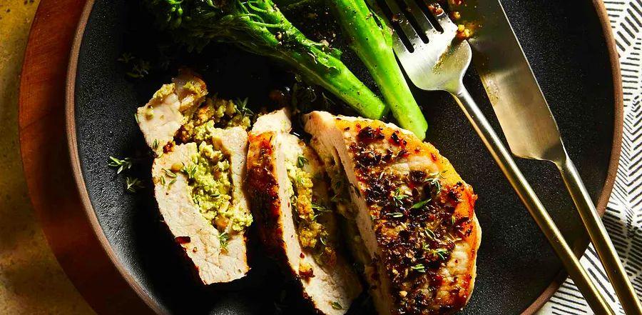 Cover Image for Pesto-Stuffed Pork Chops