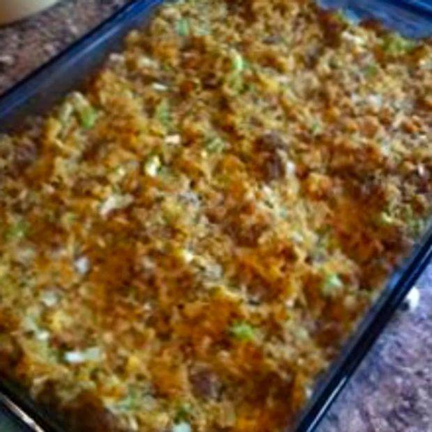 Cover Image for Savory Cornbread Sausage Stuffing