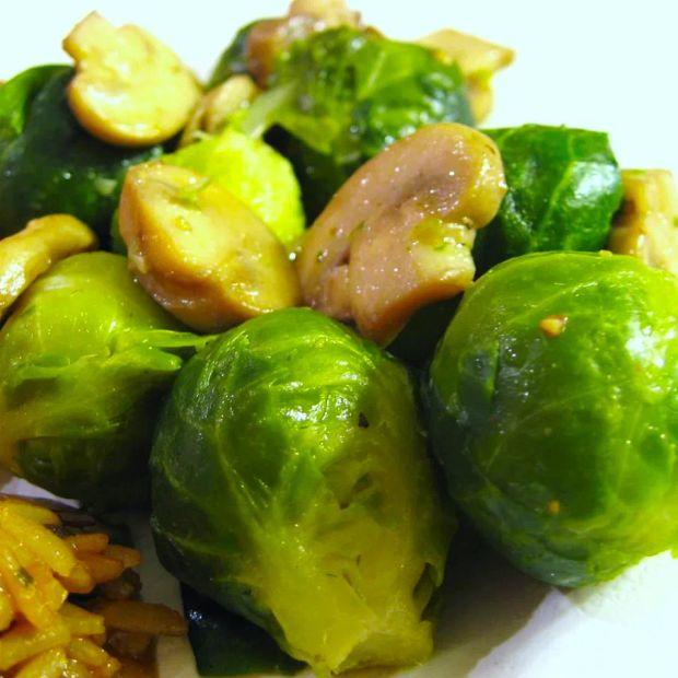 Cover Image for Mushroom and Brussels Sprouts Delight