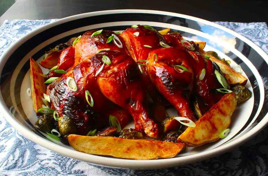 Cover Image for Honey Mustard Glazed Roast Chicken