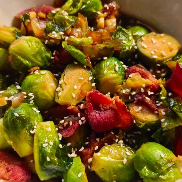 Cover Image for Sweet Honey-Glazed Brussels Sprouts