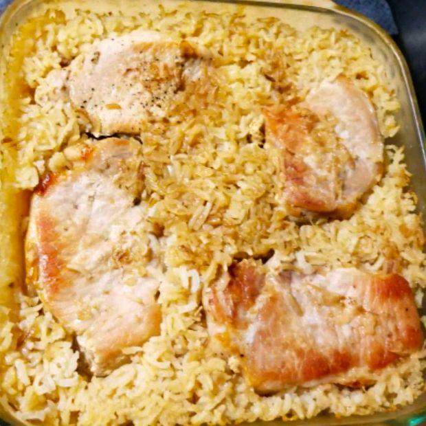 Cover Image for Pork Chops with Savory Dirty Rice