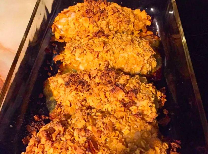 Cover Image for Crunchy Oven-Baked Cereal-Crusted Chicken