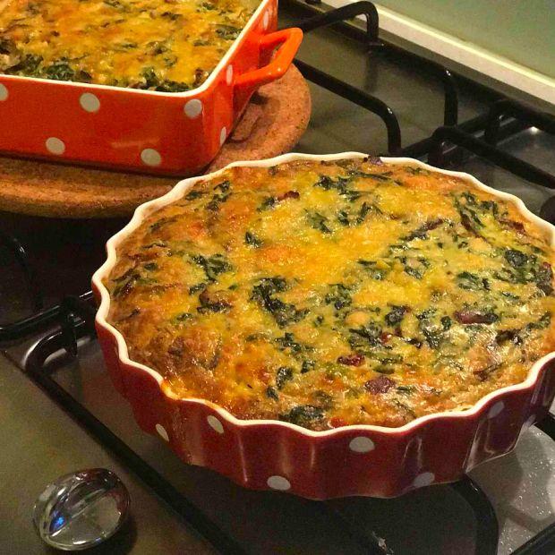 Cover Image for Belle and Chron's Spinach & Mushroom Quiche Delight