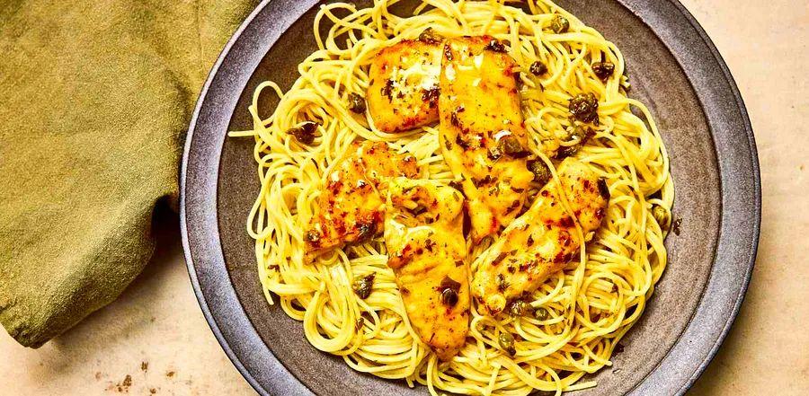 Cover Image for Chicken Piccata with Angel Hair Pasta
