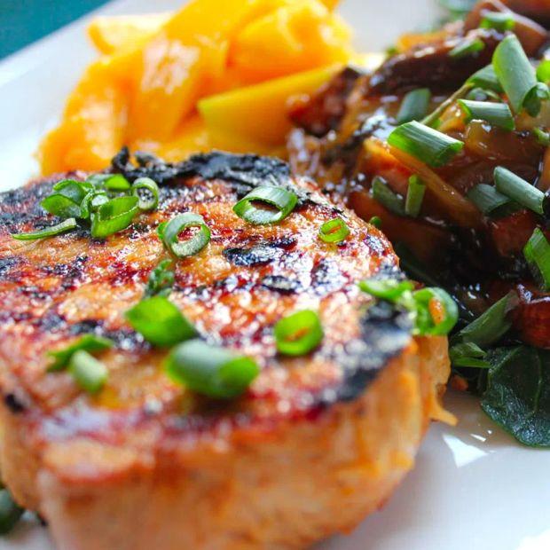 Cover Image for Grilled Ginger-Orange Pork Chops