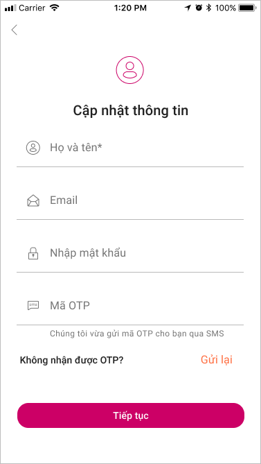 Enter OTP (sign up)
