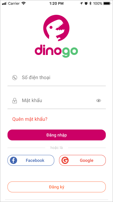 sign up screen