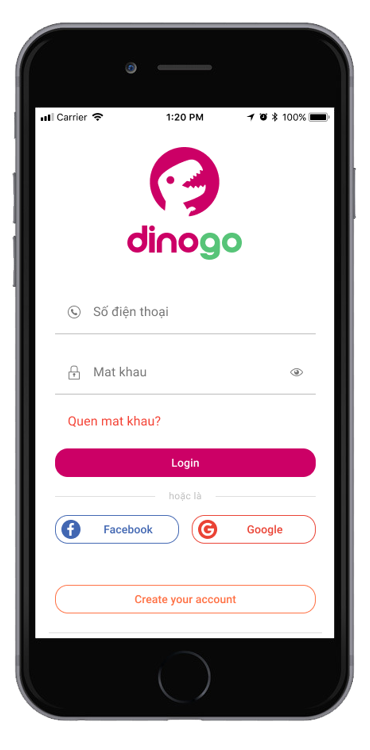 sign up screen